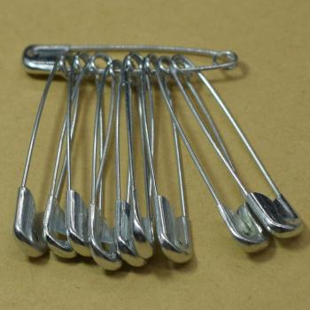 100PCS Silver Tone Safety Pins for Sewing