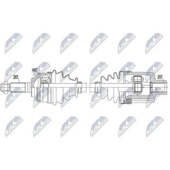 Essieu de transmission NTY NPW-MZ-084