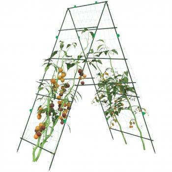 Enrejados de jardín para plantas trepadoras forma A 2 unidades acero