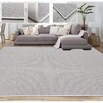 Alfombra Hércules 1413 - Efecto Yute Beige - 200x200 cm