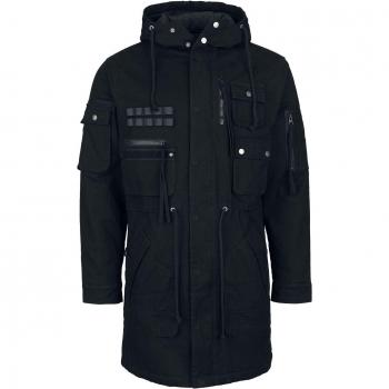 Gothicana Cargo Coat Homme Noir – EMP (Taille S à XXL)