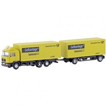 Modello N MAN F90 3 assi con rimorchio box Deutsche Post