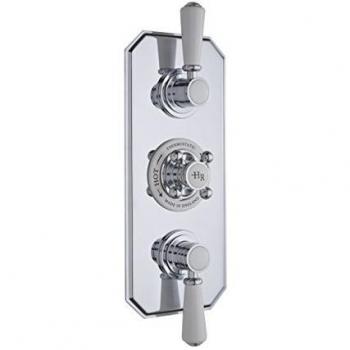 Topaz Chrome Concealed Shower Valve with White Lever