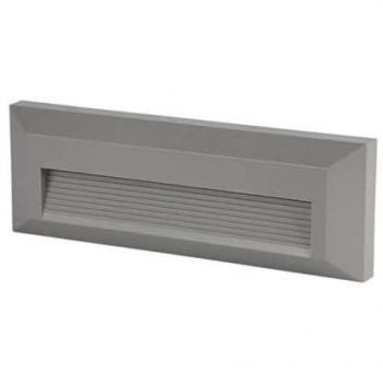 V-tac VT-1162 faretto applique segnapasso led smd da Parete 3W 110LM/W colore grigio rettangolare IP65 luce bianco caldo 3000k sku 211331