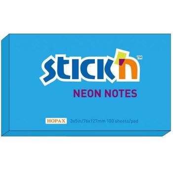 Quaderni Adesivi Stick'N NEON Blu 76x127mm 100 Fogli (12 Pezzi)