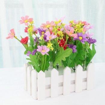 Mini Künstliche Blume Zaunschuppenkasten 16×8 cm – DIY Ornament für Studio und Zuhause
