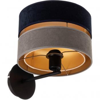 Duolla Duo Wall Lamp, Navy Blue/Grey/Gold, Ø 25 cm