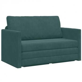 VidaXL Velvet Sofa Bed in Dark Green, 124x204x61 cm