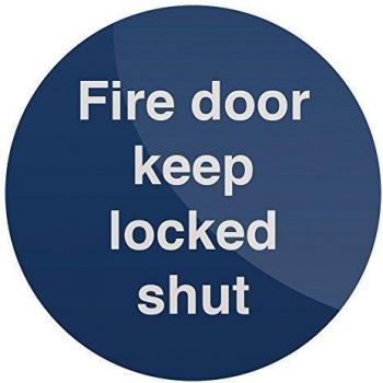 SecureDoor Keep‑Shut Sign – 665645, 10 cm × 10 cm
