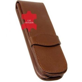 ONLINE Leder-Etui Classic für 2 Stifte
