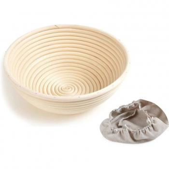 Round Proofing Basket with Liner for Bread Making