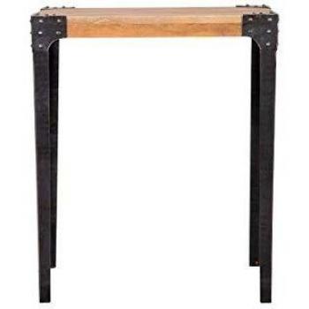 MILIBOO Tavolo da bar rettangolare design industriale legno e metallo madison