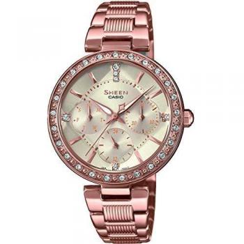 Casio SHE‑3068PG‑4AUER – Damenanaloguhr aus Edelstahl