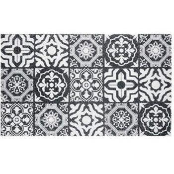 Tapis Lisbonne Extérieur Résistant aux Intempéries, Rectangulaire 75x45 cm, PVC Coloré