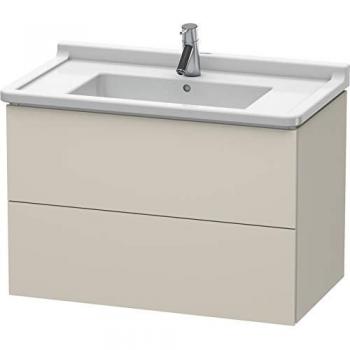 Duravit L-Cube Waschtischunterbau 820mm, taupe Dekor, 2 Schubkästen, wandhängend