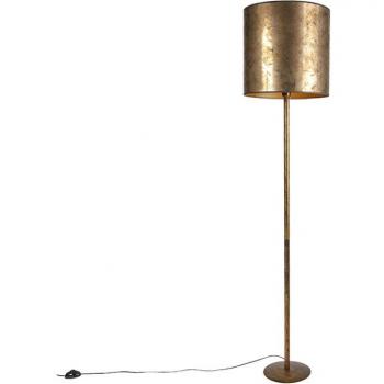 Stahl Stehlampe Simplo, 1-flammig, E27, Bronze, antik