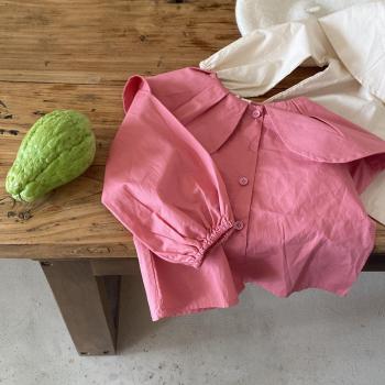 Haut décontracté collier large Fille Coton 2022