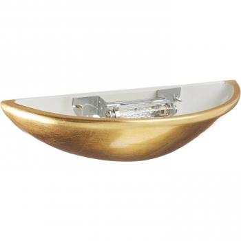 Matteo Gold Wall Lamp - Simple Design with Ceramic Leaf Gilding
