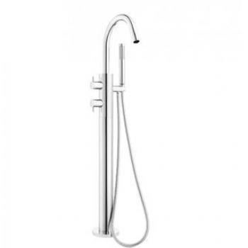Crosswater Kai Lever Thermostatic Floor Standing Bath Shower Mixer Tap - Chrome