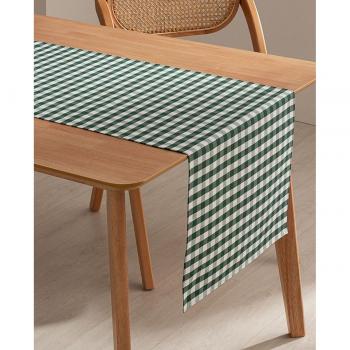 Camino de Mesa rectangular antimanchas impermeable Vichy a cuadros 45x170 cm