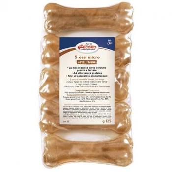 OSSI IN PELLE DI BOVINA PER CANI 8 CM 125 G