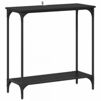 Consola Tavolo Quercia Nera 75 × 30,5 × 75 cm Legno Multistrato