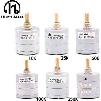 EIZZ Stereo Volumenregler Potentiometer 2,0 CH 24 Schritte 10K 25K 50K 100K 250K