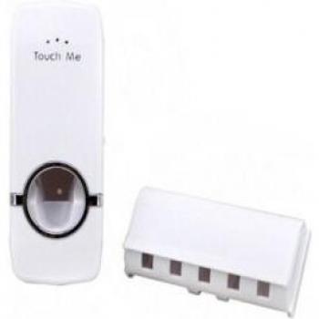 Family Bathroom Toothpaste Dispenser with 5 Toothbrush Holders