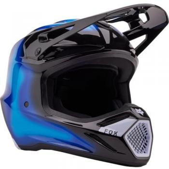 FOX Casco Cross Bambino V3 Volatile Nero-Blu