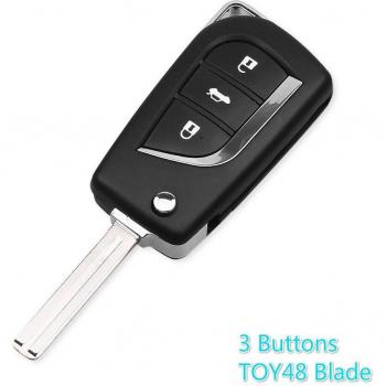 KEYYOU Toy43 Uncut Blade Replacement Key Shell for Toyota