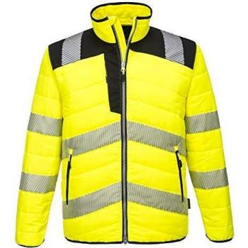 Giacca alta visibilità Portwest baffle Giallo/Nero M