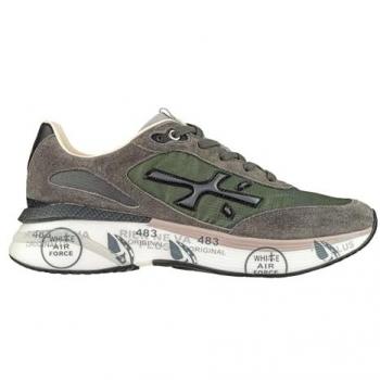 Baskets Premiata pour Hommes en Vert Militaire