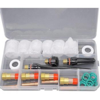 Kit d'accessoires de torche Tig 30 pièces - Bouchons en verre 4#-12# pour torches Wp-17/18/26