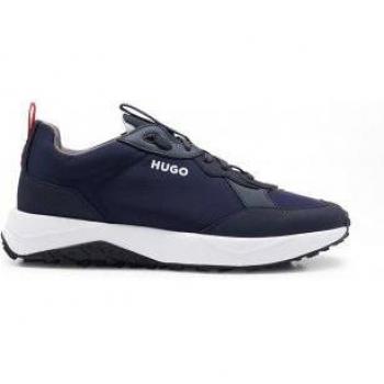 Hugo Kane Runn Mixed-Material Sneakers - Navy - EU 42