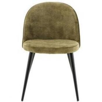Chaises Velvet Noir & Vert Olive 2 pcs – Marque Venture Home – Réf. 444723