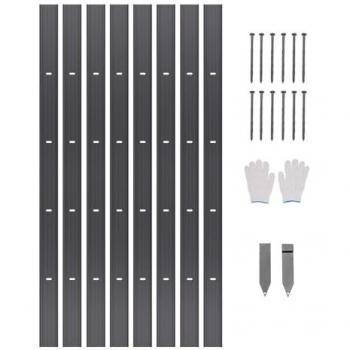 Rosenbeet-Kantenzaun VEVOR – Aluminiumlegierung, 8 Packungen à 183 cm