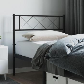 VidaXL 75 cm Black Metal Bed Headboard