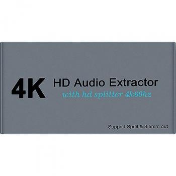 Splitter HDMI 4K + 3,5 mm Dual Salida Óptica