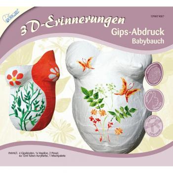 Mammut Gips-Abdruckset für Babybäuche - mehrfarbig