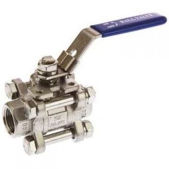 Valvola sfera 3 pezzi 1/2 in acciaio inox Rs Pro