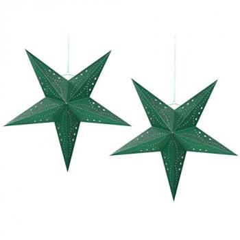 Set di Stelle Natalizie LED Verde 60 cm