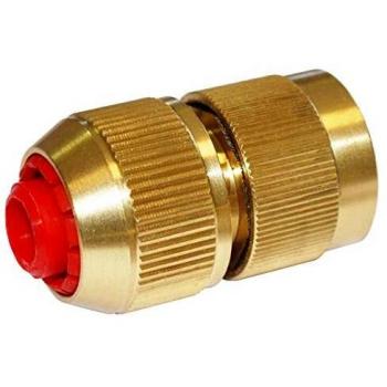 Raccord Automatique Aquastop 3 Billes pour Tuyau Ø15 Rapide d'arrosage en Plastique, Noir