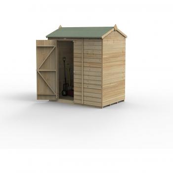 Forest Garden Beckwood Shiplap Pressure Treated Windowless Shed with Base & Assembly - 6 x 4ft