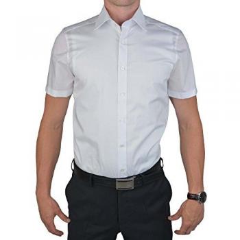 Kurzarmhemd OLYMP Level Five body fit Gr. 41, N-Gr, weiß Herren