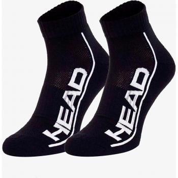 Calcetines Head Stripe Quarter Negro Blanco 2 Pares