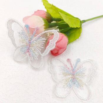 Appliques papillon en maille pour enfants, 5x4CM, 40 pièces/lot