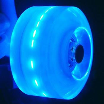 LED Flashing Roller Skate Wheels - 4 Pack, 58x32mm