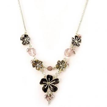 Collar Creativo Ligería Florales Gris – Les Trésors De Lily