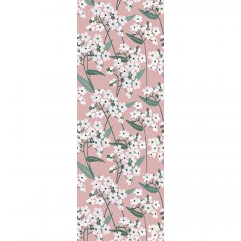 Queence Vinyltapete Nisa, glatt, Motiv, bedruckt, botanisch, floral, gemustert, 90x250cm, selbstklebend, kinderleichte Anbringung