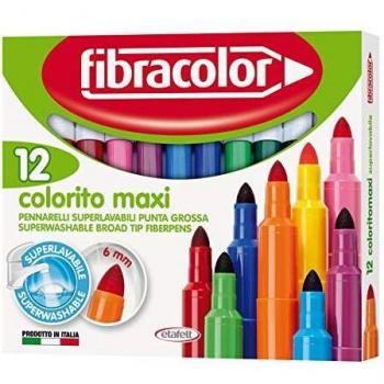 PENNARELLI COLORITO MAXI PUNTA GROSSA 12PZ